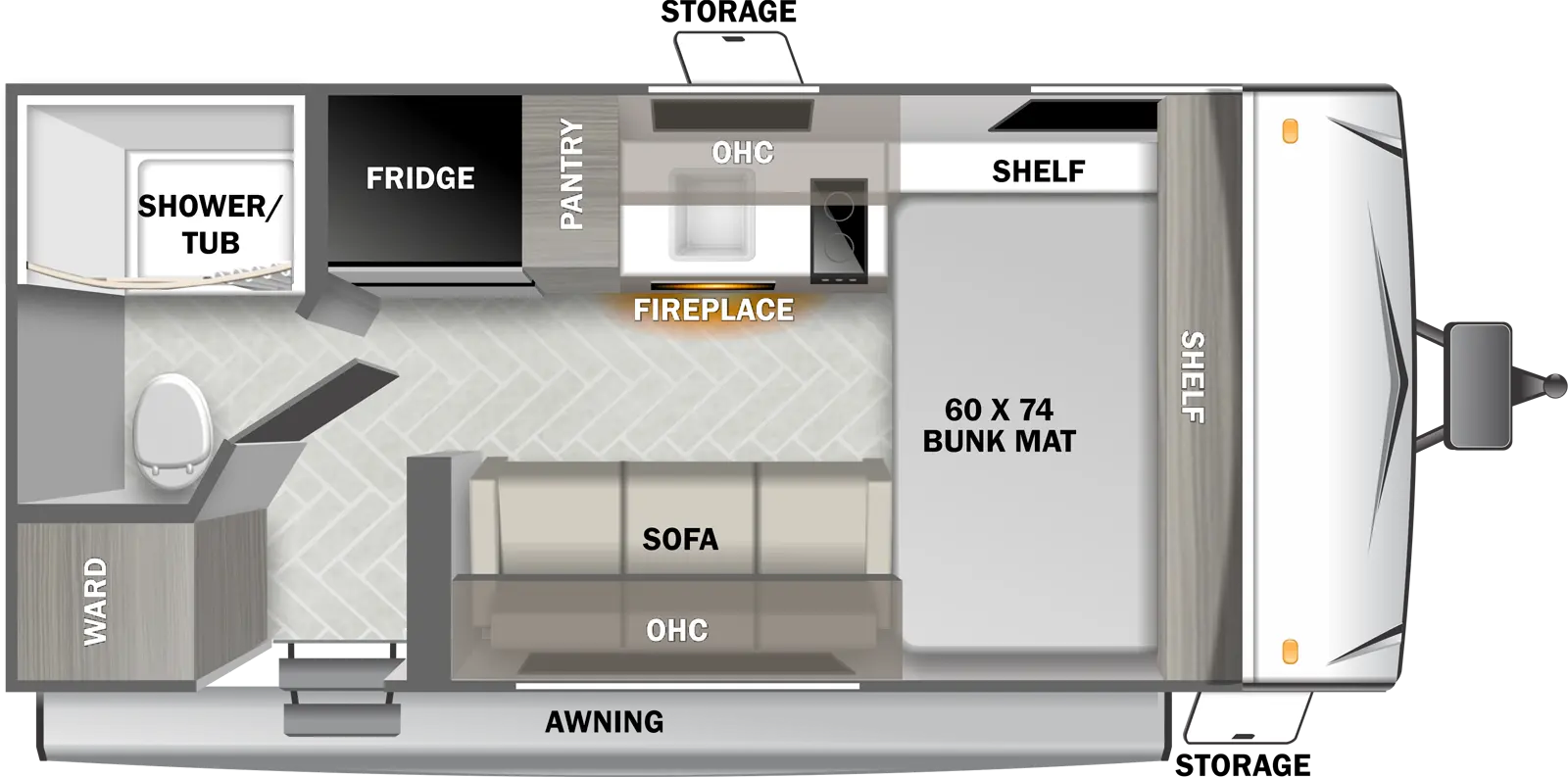 Evo Southwest 157FBCE Floorplan